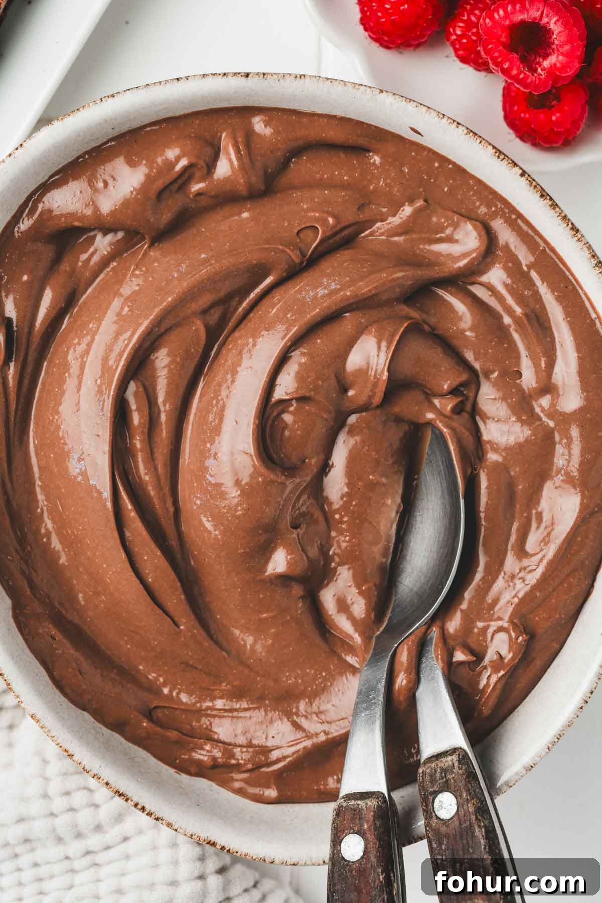 Silky Chocolate Cremeux Recipe (Chocolate Custard) 13 Bowl with chocolate crémeux