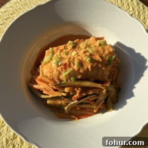 Cod in Thai Red Coconut Curry 4 Served coconut curry cod with rice