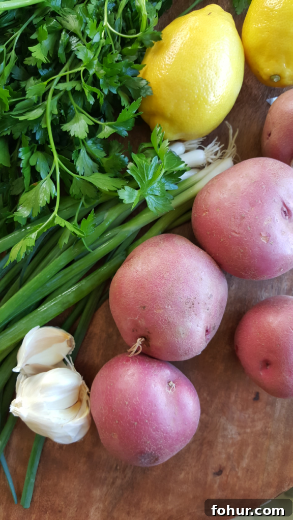 Zesty Lemon Caper Potato Salad with Fresh Herbs 3 ingredients for Lemon Caper Potato Salad