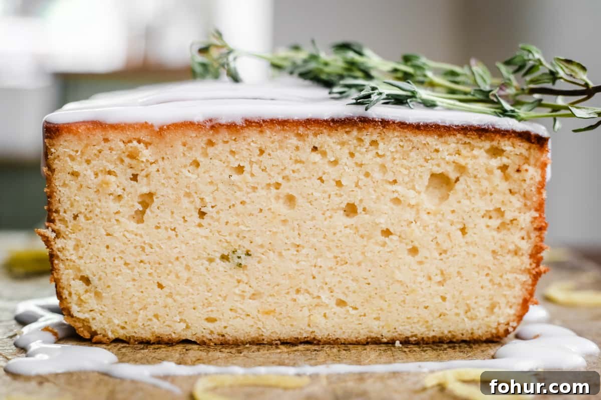 How to Bake with Gluten-Free Flours: Tips and Techniques 7 close up of a cut slice of whole lemon cake