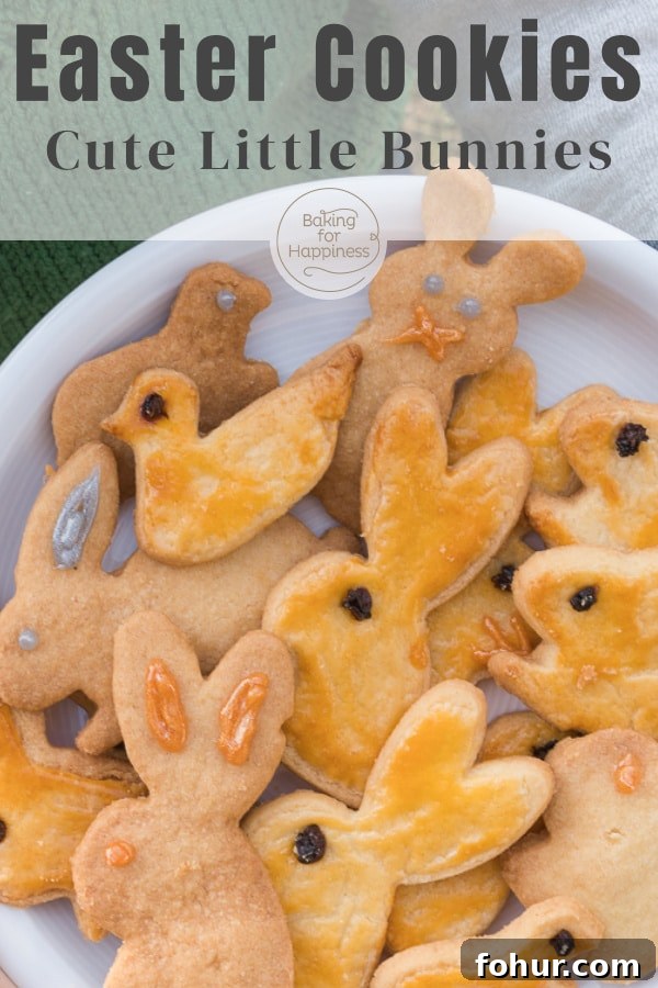 Step-by-Step Easter Bunny Cookie Recipe 6 Great recipe for easy Easter bunny cookies. With this great shortbread, bunny baking is also a lot of fun for kids!