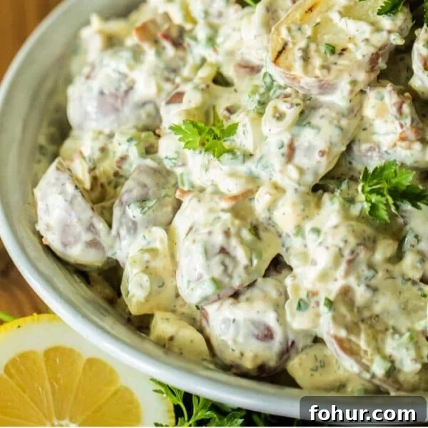 Savory Garlic Rice Pilaf with Lemon and Herbs 10 Grilled potato salad in a bowl.