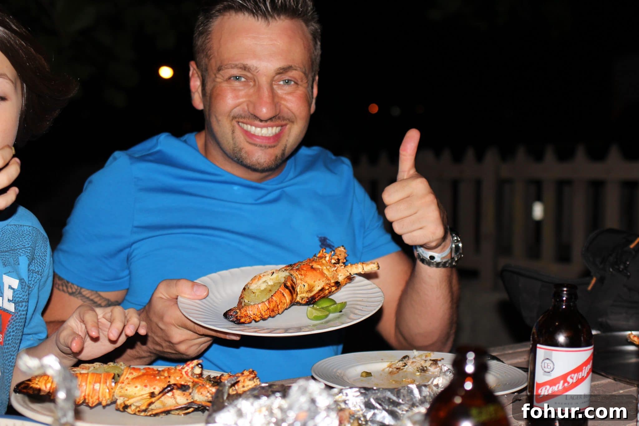 Lobster dinner by the water