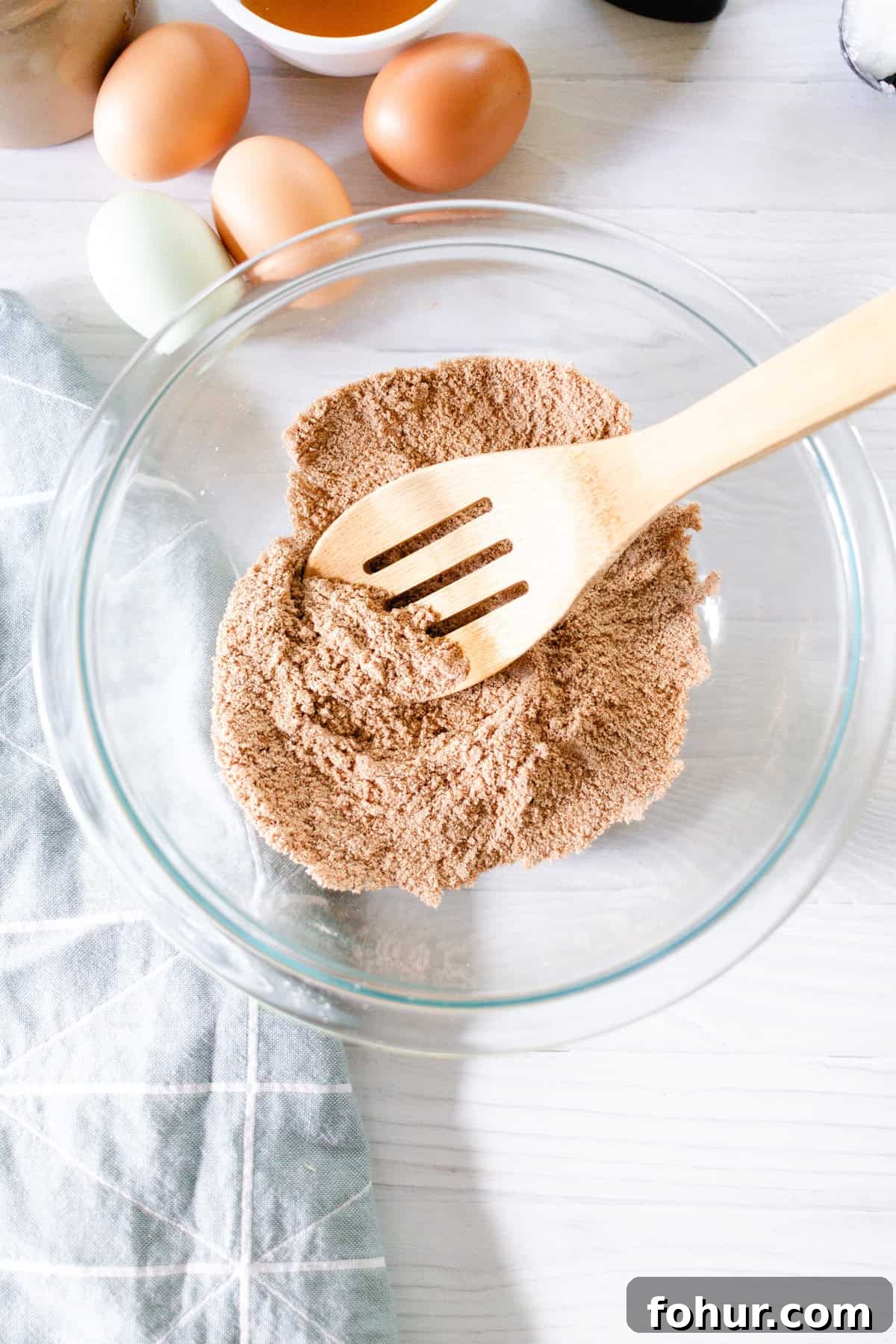 Moist Gluten-Free Zucchini Bread Recipe 4 Stirring the dry ingredients together in a glass bowl.