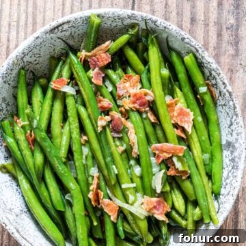 12 St. Patrick's Day Recipes to Make This Year 8 Green beans in a bowl with bacon on top