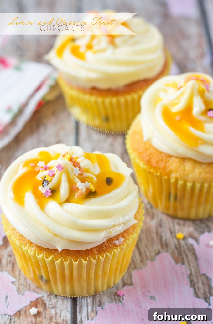 Lemon and Passion Fruit Cupcakes - Most Popular Recipes of 2015