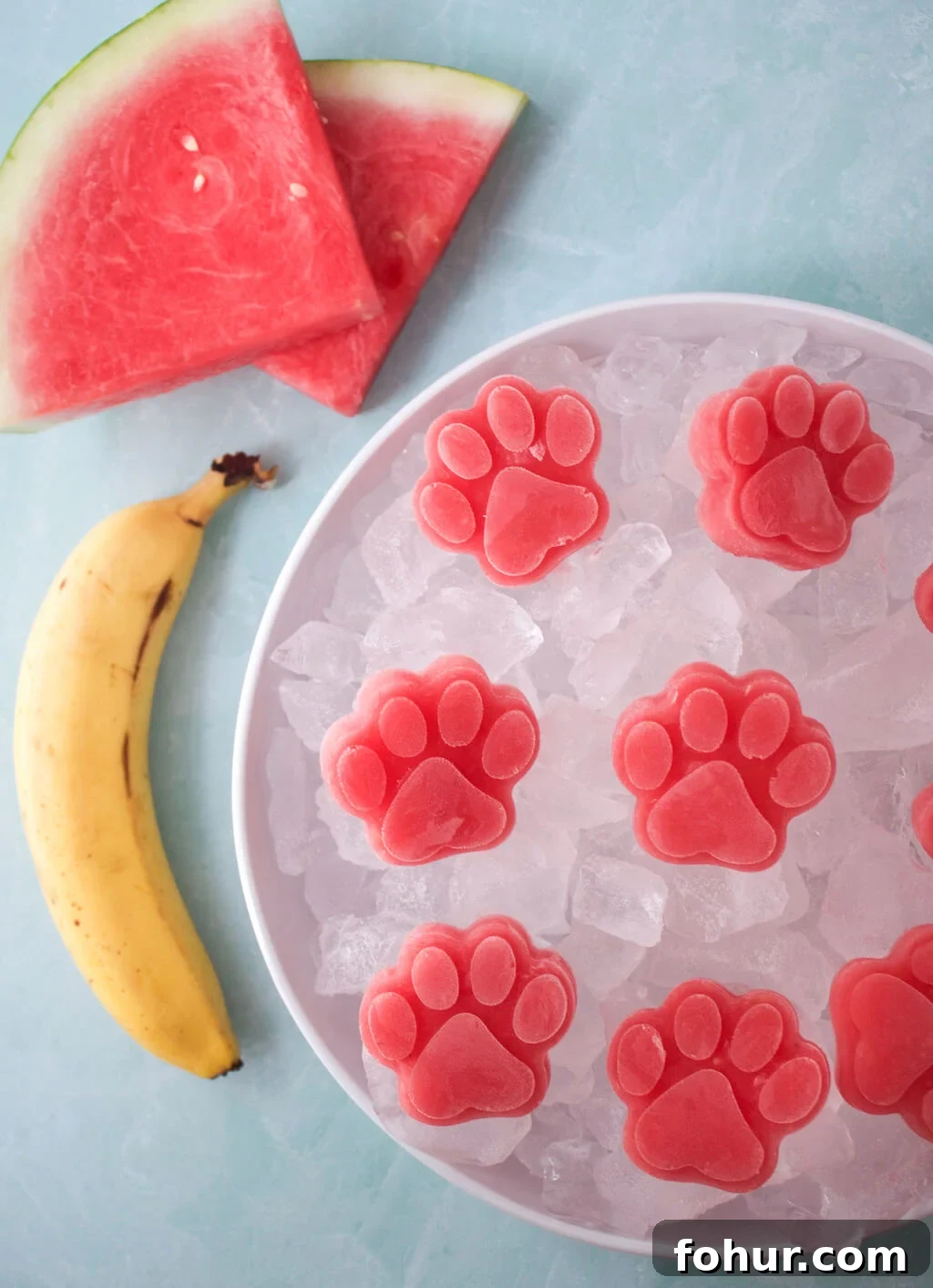Watermelon and Banana Pup-sicles Watermelon and Banana Pup-sicles