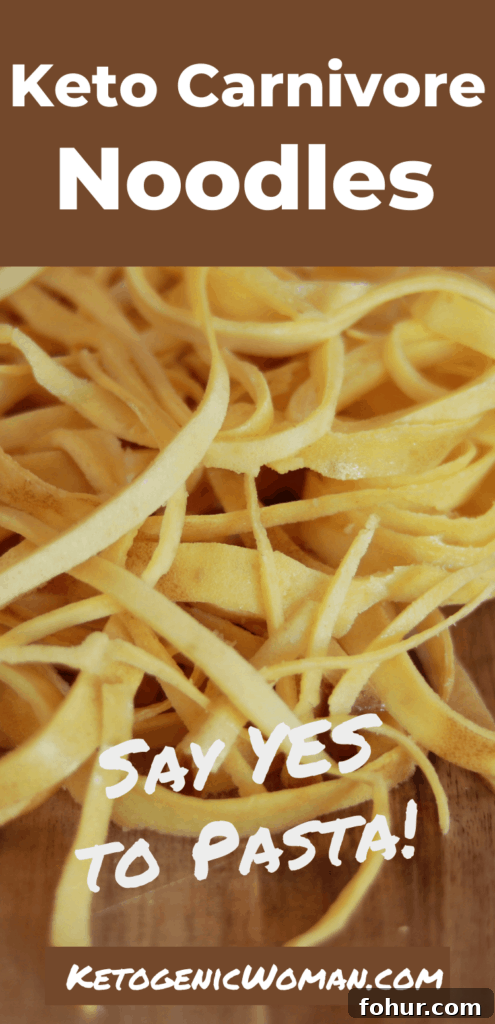 Keto Carnivore Noodles: Meat-Based Pasta Alternative 6 Carnivore Pasta Noodles Pin