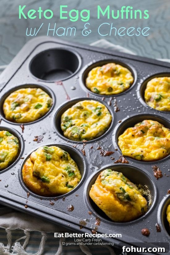 Keto Egg Muffins - EatBetterRecipes.com Keto egg bites in a tin