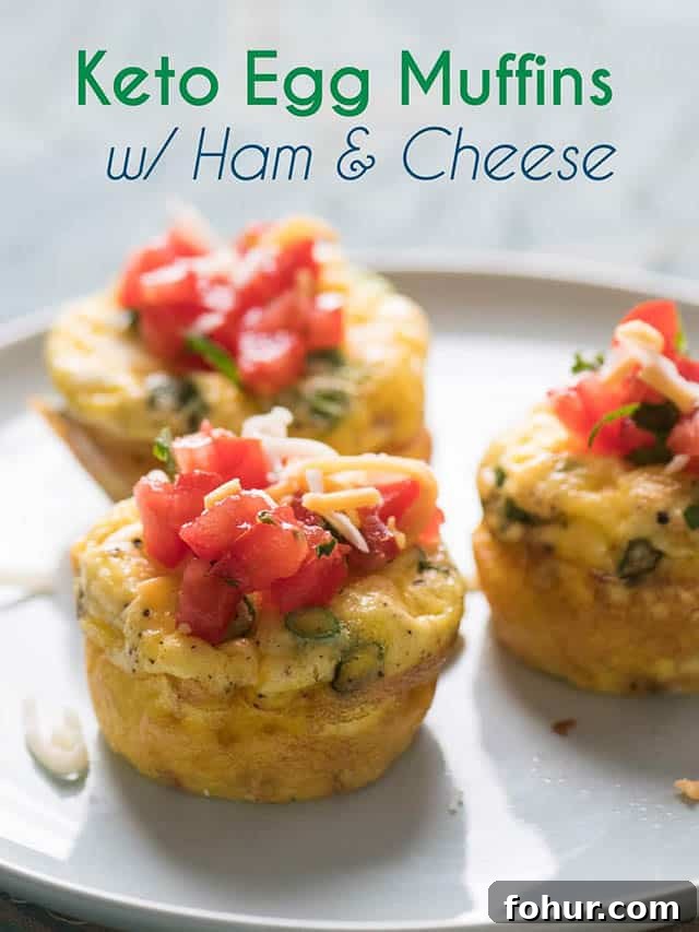 Make-Ahead Low-Carb Ham and Cheese Egg Muffins 4 KETO HAM & CHEESE EGG MUFFIN RECIPE