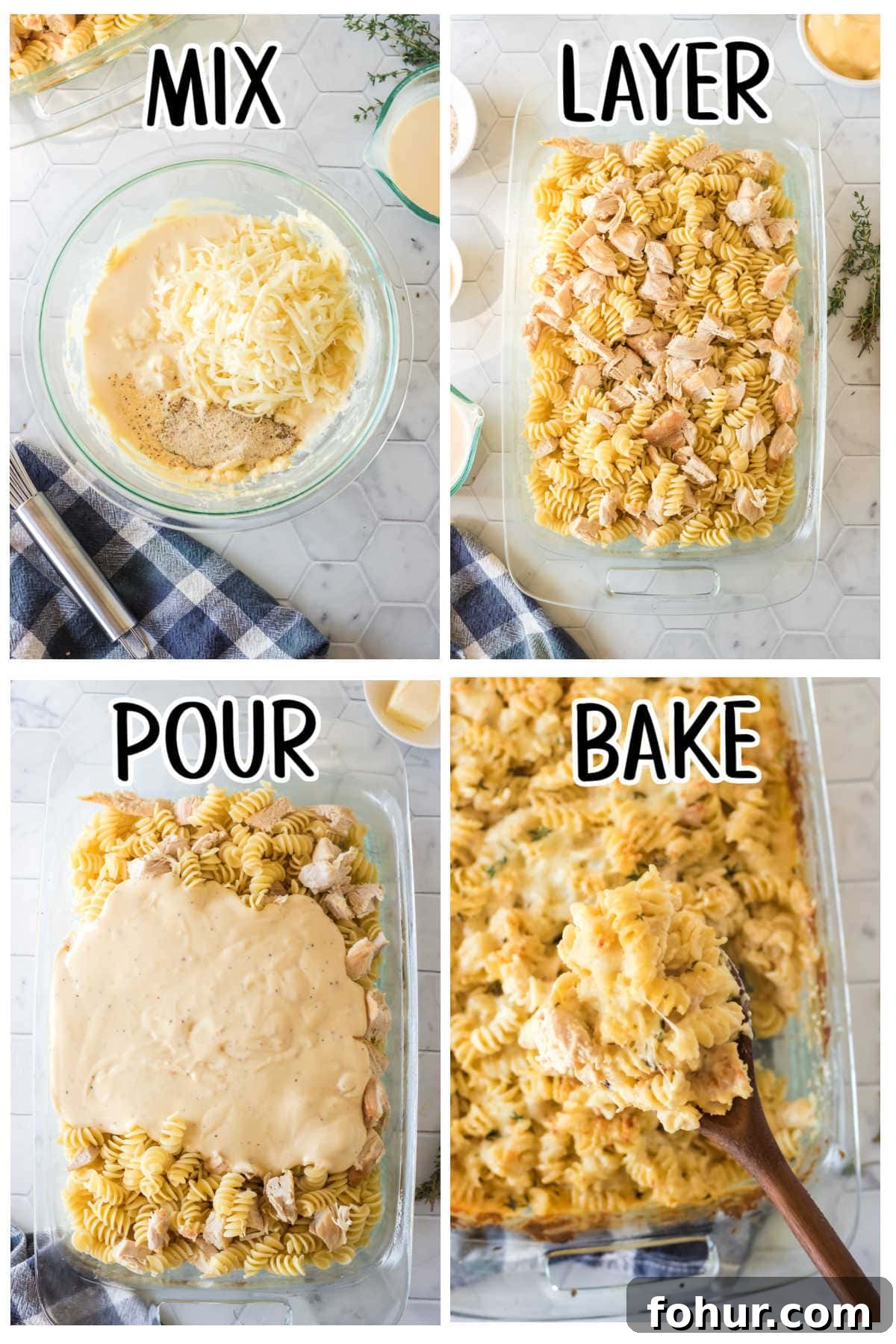 Zesty Chicken Mac and Cheese Recipe 4 Step by step instructions of angel chicken Mac & cheese.