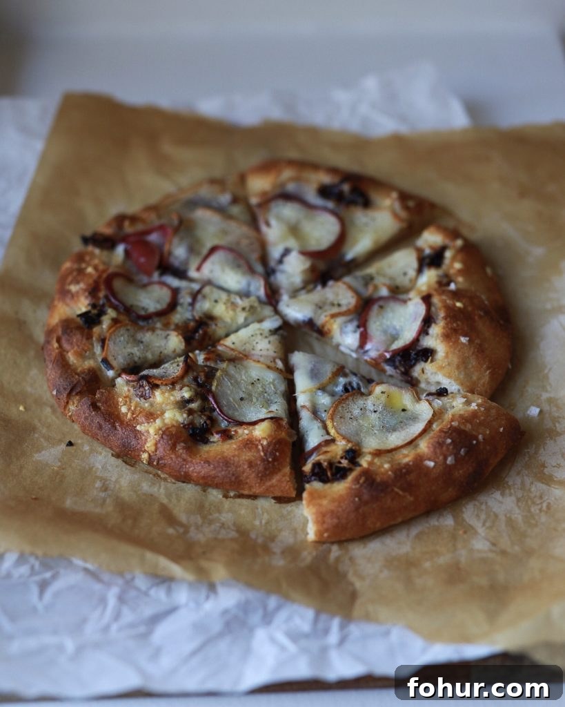 Pear, Manchego and Caramelized Onion Sourdough Pizza 5 img 792 4
