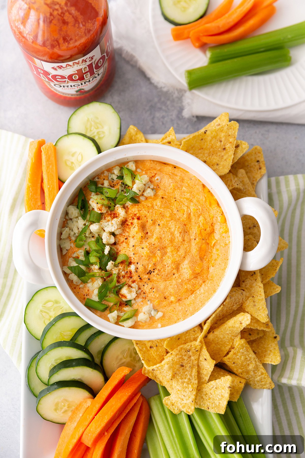 Buffalo Chicken Dip without Cream Cheese