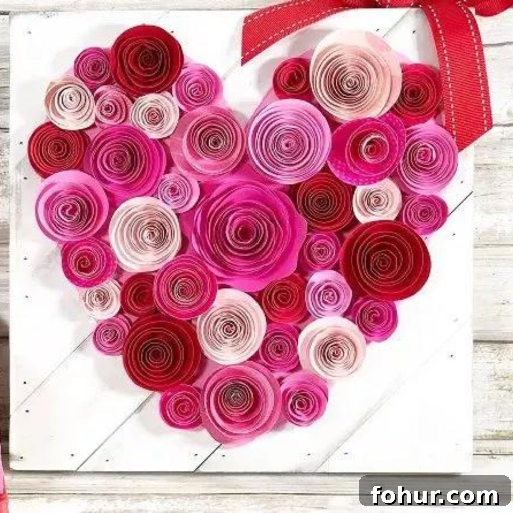 16 Paper Flower Crafts to Make This Spring 9 Pink Rolled Paper Flowers