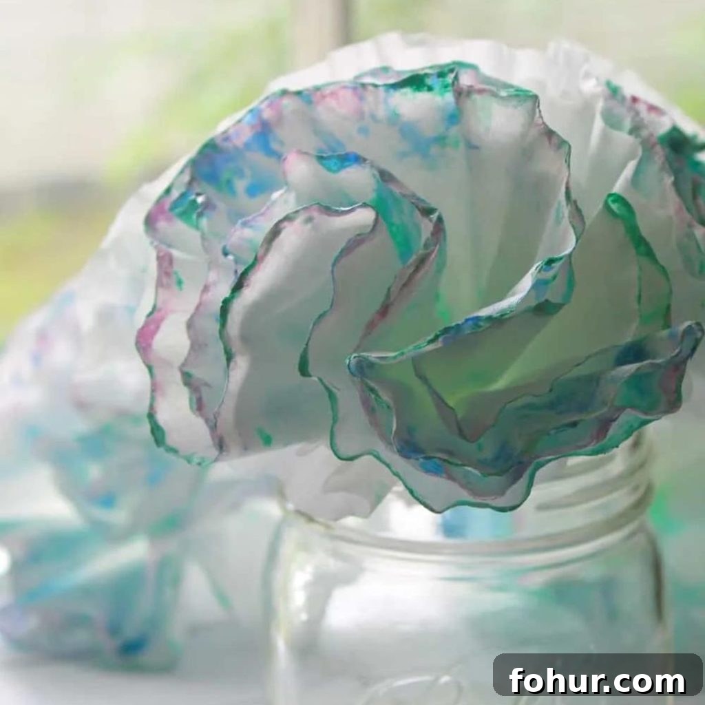 16 Paper Flower Crafts to Make This Spring 4 Coffee Filter Flowers