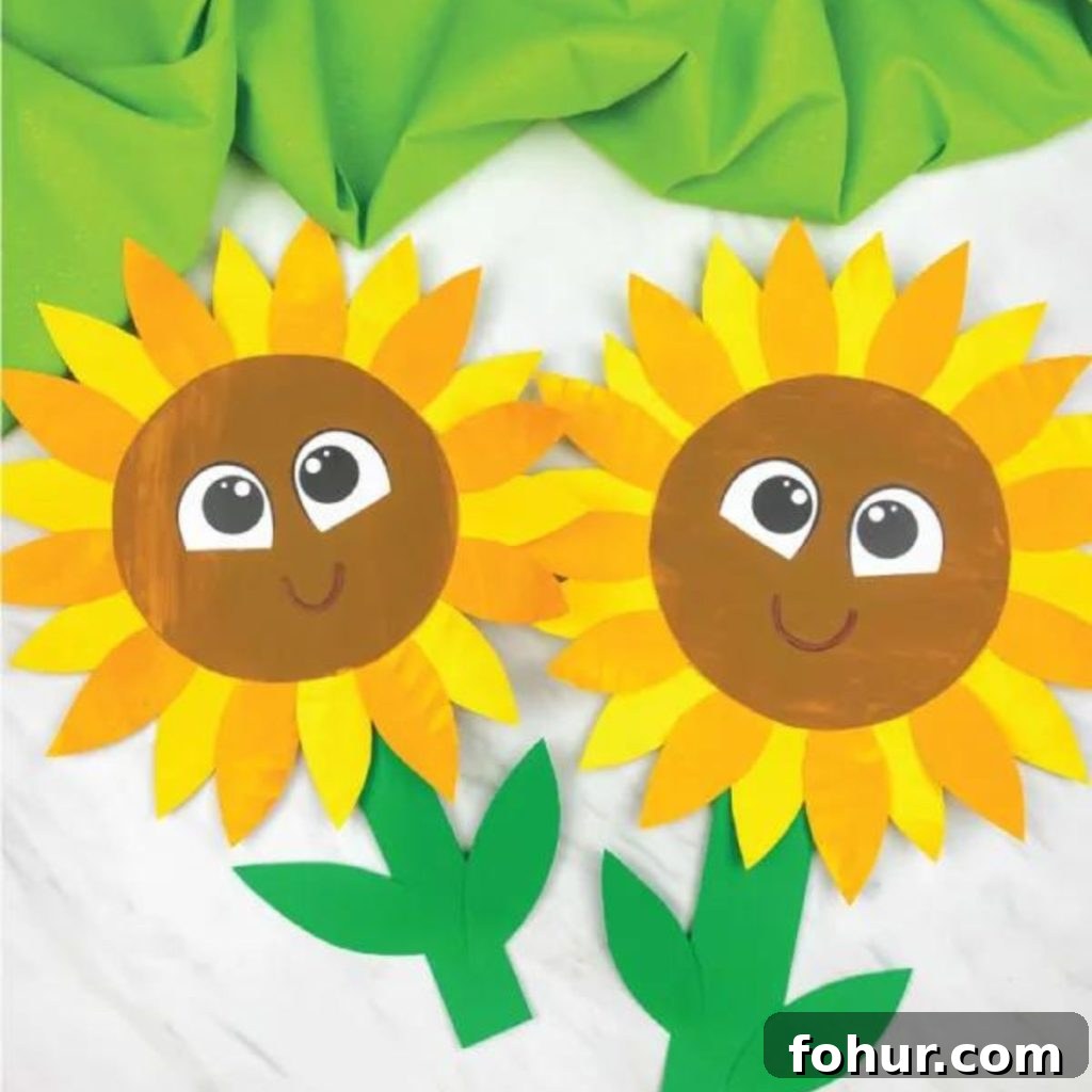 16 Paper Flower Crafts to Make This Spring 5 Sunflower Paper Craft