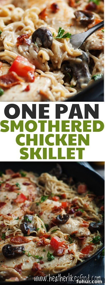 One-Pan Smothered Chicken Skillet with Creamy Gravy 5 One Pan Smothered Chicken Skillet