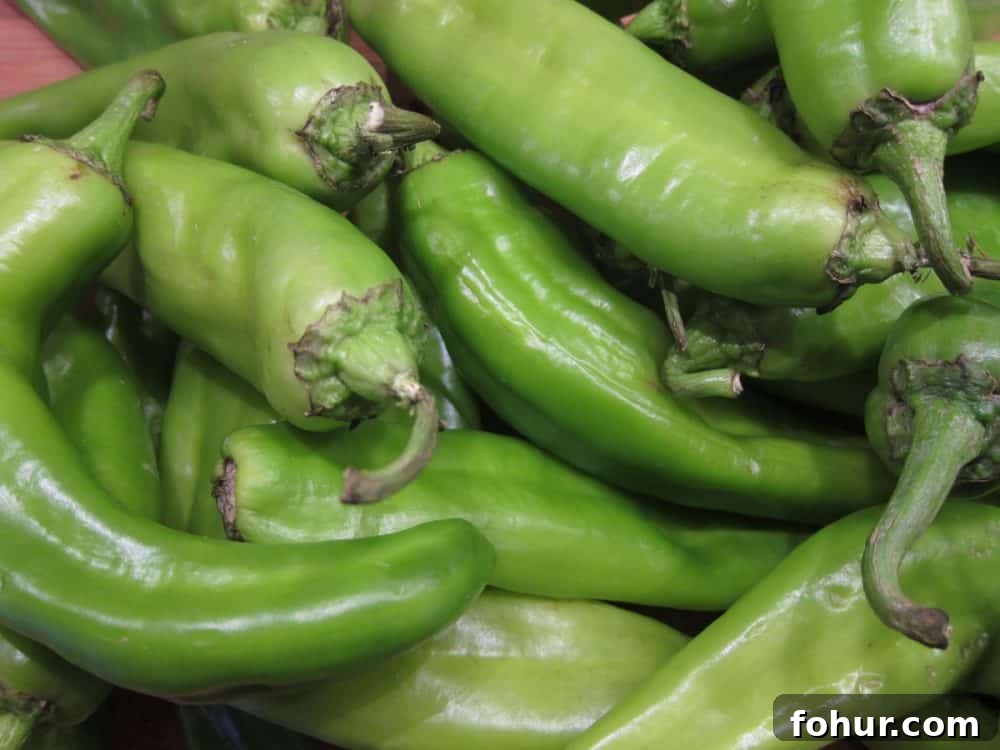 Pile of green chiles