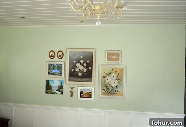 Thrifted Oil Paintings Gallery Wall with a Basket: ORC Week 2 3 Thift store painting gallery wall