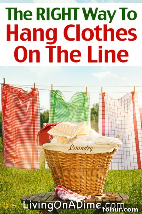 Hanging clothes on a clothesline reduces wear and tear on clothes and gives them a wonderful fresh smell. This technique makes it easy!