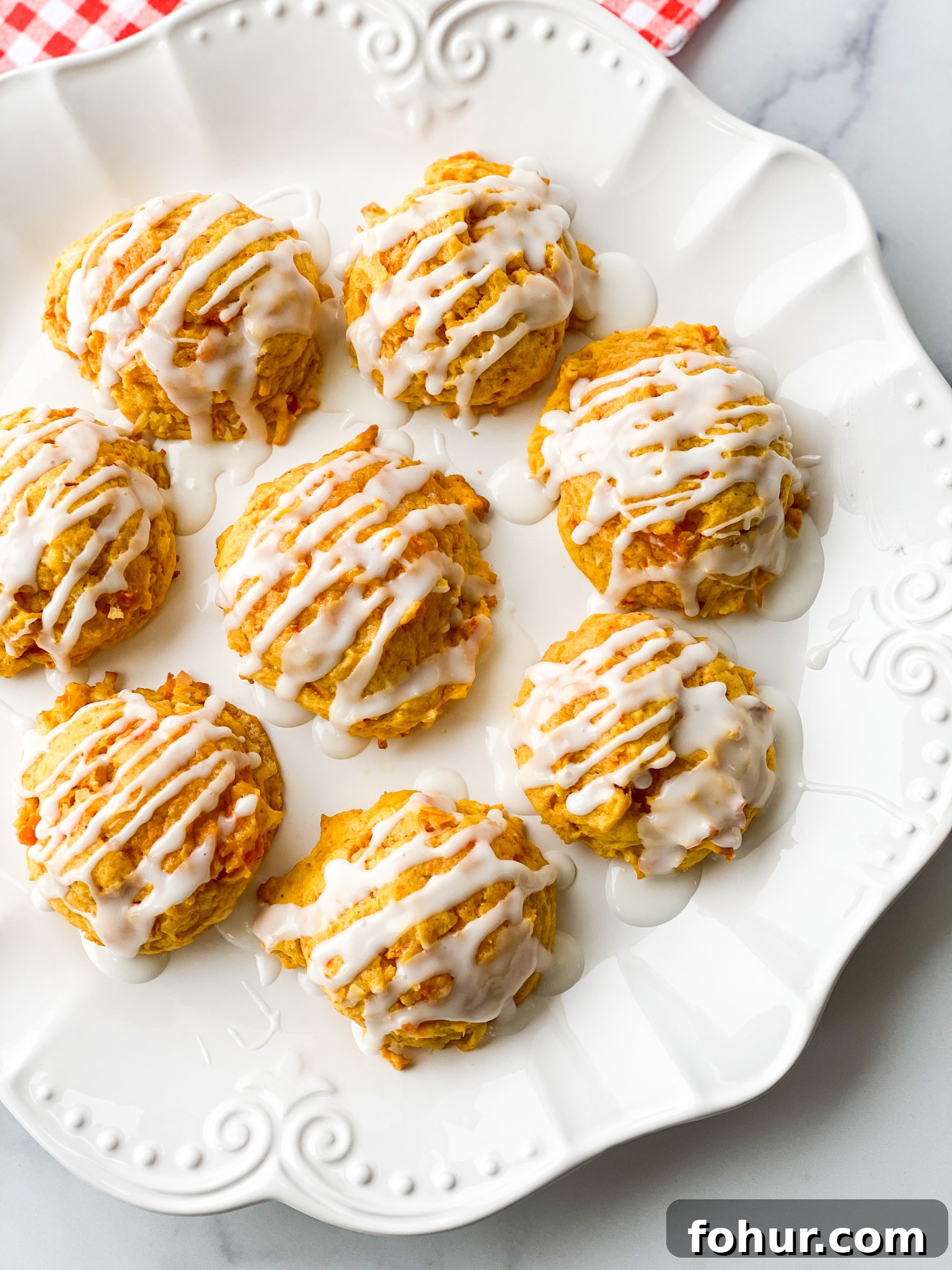 Spiced Carrot Cake Cookies Recipe with Cream Cheese Glaze 4 img 9751 3