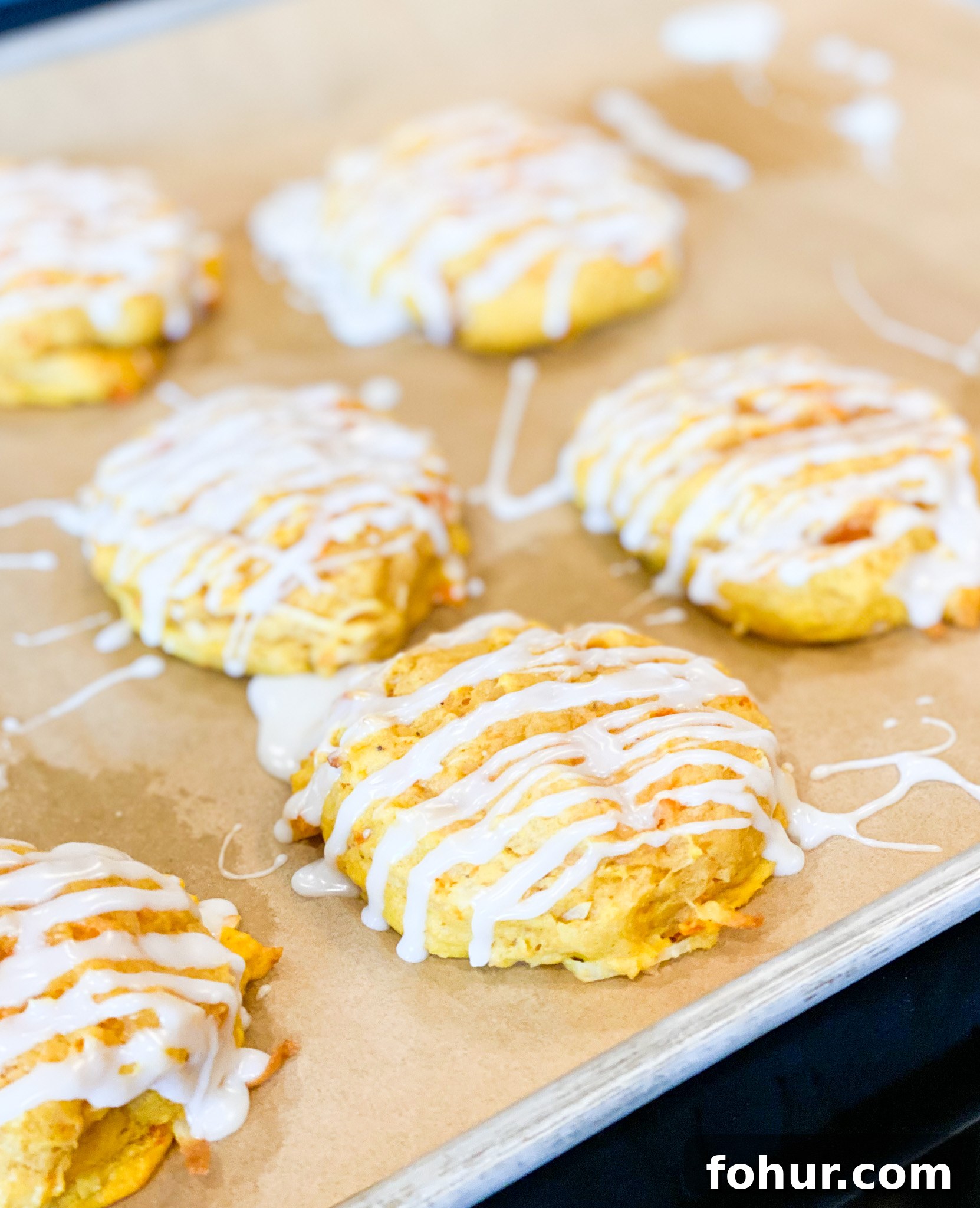 Spiced Carrot Cake Cookies Recipe with Cream Cheese Glaze 5 img 9751 4