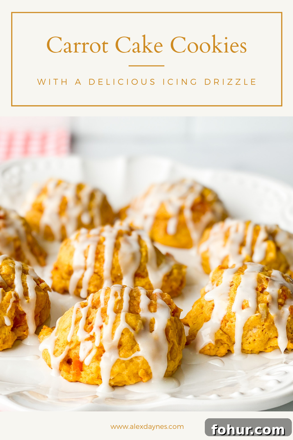 Spiced Carrot Cake Cookies Recipe with Cream Cheese Glaze 7 img 9751 6