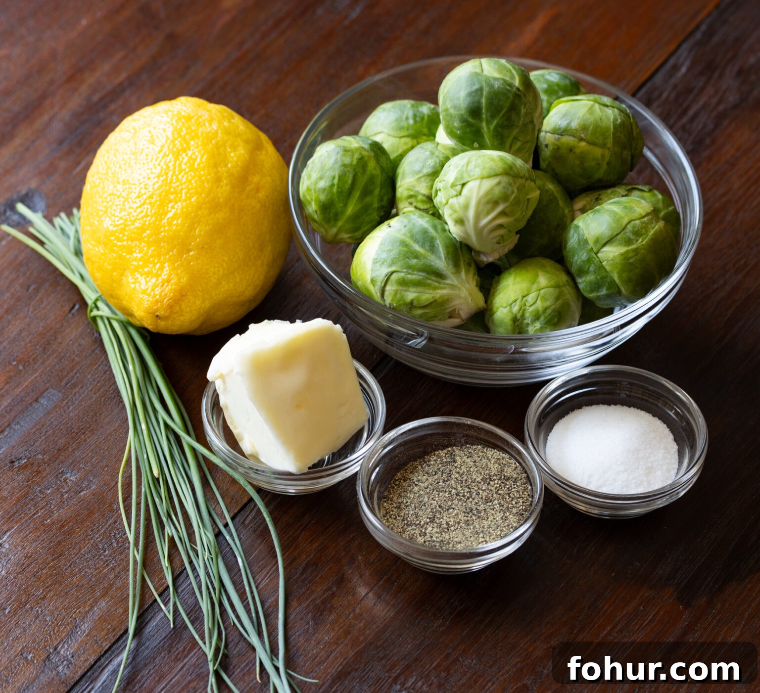 Crispy Lemon Roasted Brussels Sprouts 4 Ingredients needed to prepare your Brussels sprouts with lemon
