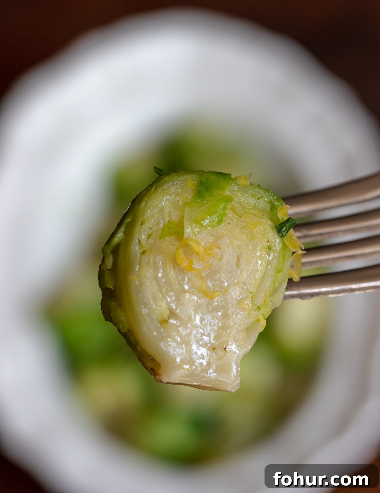 Crispy Lemon Roasted Brussels Sprouts 7 Close up for our half Brussels sprout