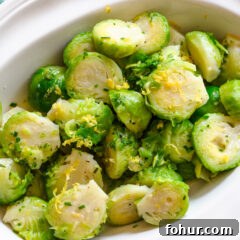 Crispy Lemon Roasted Brussels Sprouts 8 Brussels sprouts with lemon